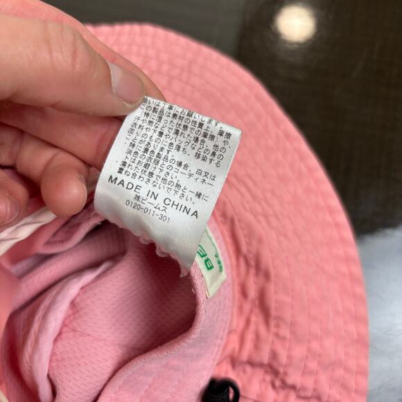 Beams Mini Bucket Hat Kid's Pink Strap Hat with Neck Cover - Picture 10 of 13